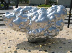 Clloud - public sculpture - stainless steel